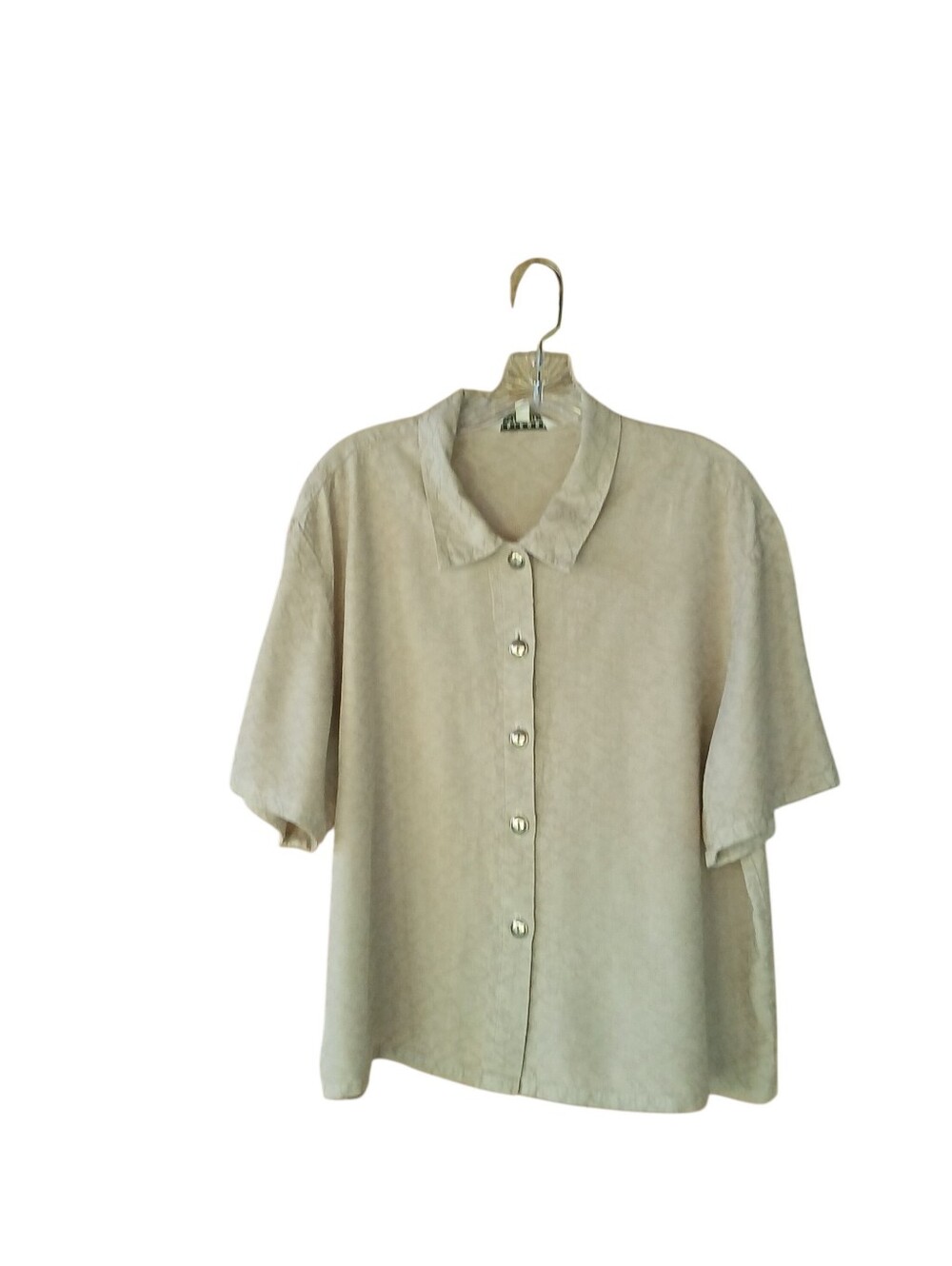 Uniform John Paul Richard Tan Short Sleeved Button Down Shirt  XL